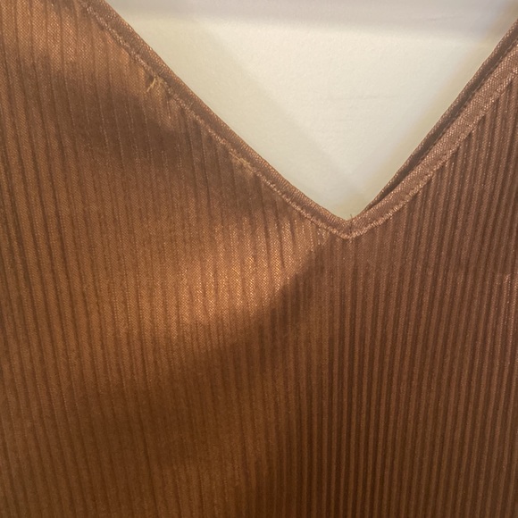Metallic brown slip dress size medium - Picture 2 of 2